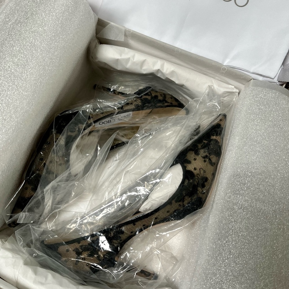 *NIB❗️Jimmy Choo Black Floral Love Lace Pumps - Picture 6 of 11